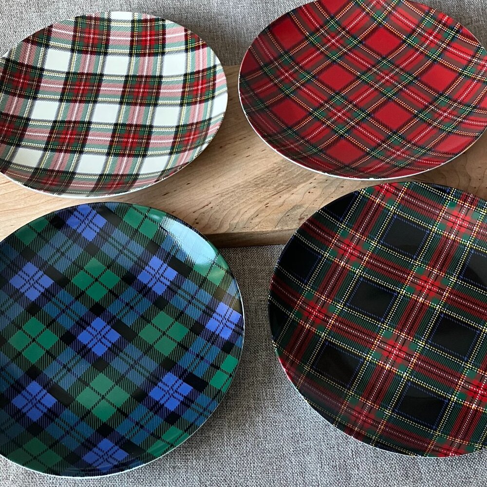 Pendleton Tartan Collection 8” Plates Set of 4 Plaid Patterns Home Collection